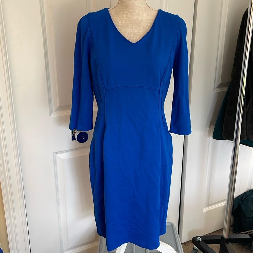 Antonio Melani royal blue sheath knit dress
